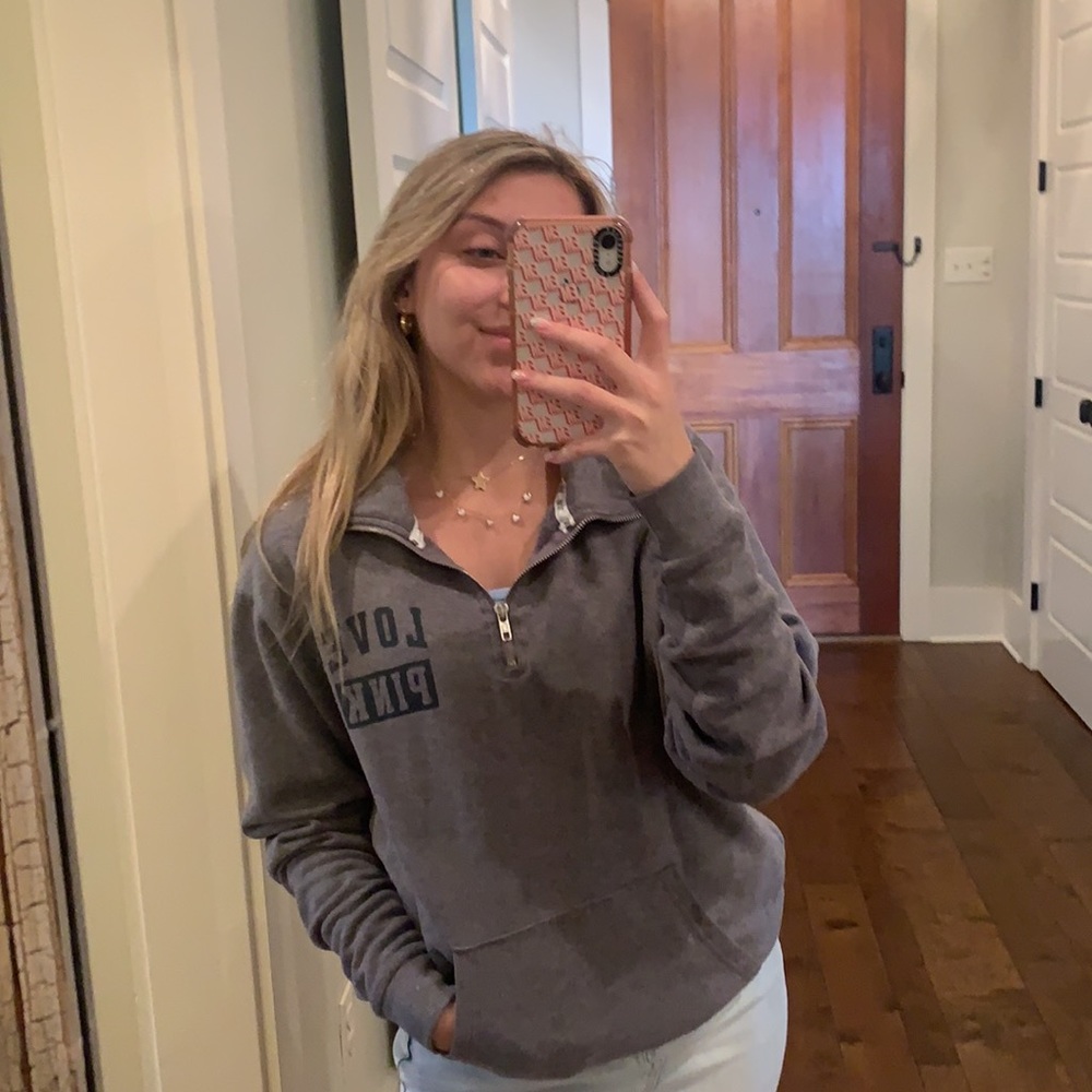 VS PINK XS Quarter Zip